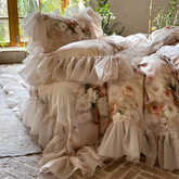 Garden Oil Painting Bedding Set - Pink