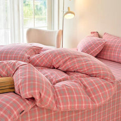 Gingham Bedding Set - Mint Green