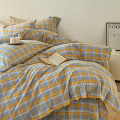 Gingham Bedding Set - Yellow