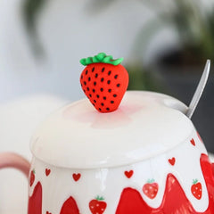 Cute Strawberry Ceramic Mug
