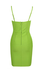 BANDAG MINI DRESS IN GREEN