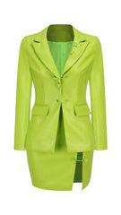 LONG SLEEVES V NECK TWO PIECE SET