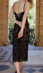 LACE SLEEVELESS MINI DRESS