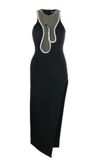 HALTER BANDANGE MIDI DRESS