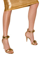 SHEEPSKIN STILETTO HIGH HEELS