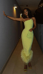 BANDAGE BACKLESS MAXI DRESS IN YELLOW