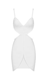 BANDAGE BACKLESS MINI DRESS IN WHITE