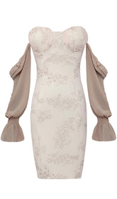 LONG SLEEVES MINI DRESS IN WHITE