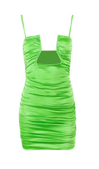 STRAPLESS MINII DRESS IN GREEN