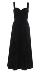 VELVET Type A DRESS IN BLACK