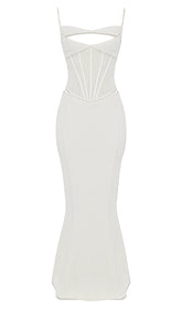 CORSET MAXI DRESS IN WHITE