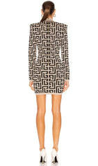 LONG SLEEVE HIGH COLLAR DRESS