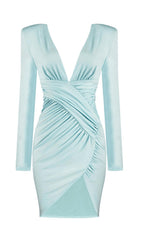 Long sleeve slim blazer dress