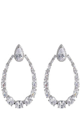 DROP-SHAPED ZIRCON EARRINGS