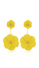 BOHEMIAN ALLOY FLOWER LONG EARRINGS