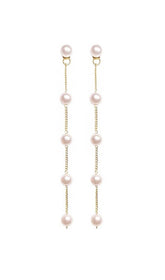 LONG PEARL TASSEL EARRINGS