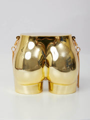 ACRYLIC BUTT BAG IN GOLD