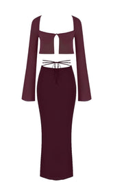 PRUNE CUTOUT SWIMSUIT