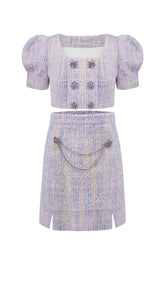 CRYSTAL EMBELLISHED TWO PIECE IN LILAC