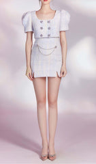 CRYSTAL EMBELLISHED TWO PIECE IN LILAC