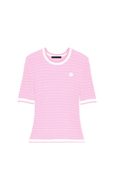 SHORT SLEEVE SWEATER IN PINK
