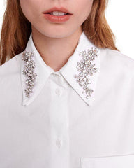 COTTON EMBELLISHED COLLAR SHIRT