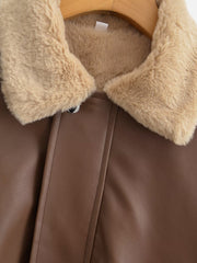 Shearling Biker Leather Jacket