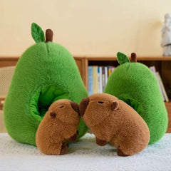 Avocado Capybara Plush Toy