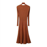 Long Knitted Sweater Dress for Casual Winter Sweater Dress