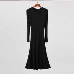 Long Knitted Sweater Dress for Casual Winter Sweater Dress