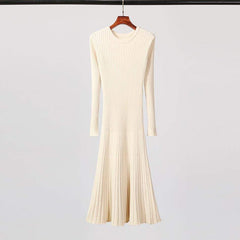 Long Knitted Sweater Dress for Casual Winter Sweater Dress