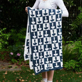 Mushroom Throw Blanket (Navy)