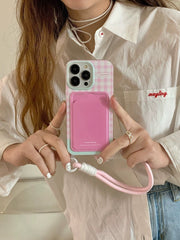 Pink Checkered iPhone Case