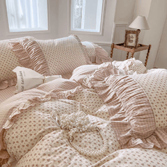 Pink Gingham & Ditsy Floral Duvet Cover