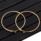 Exaggerate Big Smooth Circle Hoop Earrings