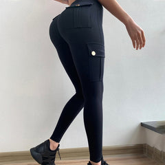 High Waist Push Up Polyester Workout Leggings