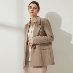 WomenBlazer Classic Double Breasted Long Sleeve Coat