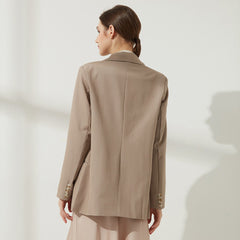 WomenBlazer Classic Double Breasted Long Sleeve Coat