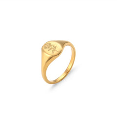 Handmade Tarnish Free Stainless Steel 18k Gold  Rings