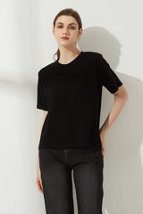 WomenO Neck Short Sleeve Basic Tees