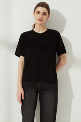 WomenO Neck Short Sleeve Basic Tees