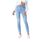 Brand New High Quality Wholesale Woman Denim Pencil Pants Top Brand Stretch Jeans High Waist Pants High Waist Jeans