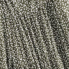 Womens Square Neck Dot Print Dress