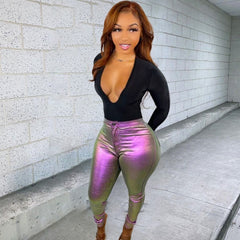 New Design Gradient Color Pencil Pants