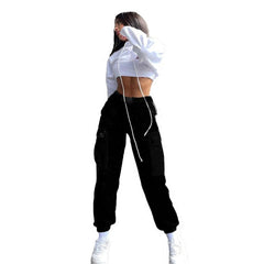 Hight Waist Trousers Camo Cargo Pants Sweatpants Casual Sportwear