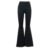 Fashion Slimming Pants Elastic High Waist Bell Bottoms Clothing Female Casual Flared Long Trousers