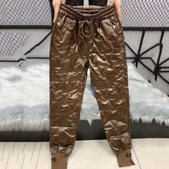 New High Waist Thick Casual Feet Harem Pants