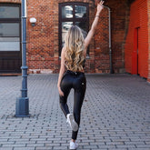 NEW Pants Eco Leather Leggings Super Stretchable Middle Rise Pants Skinny Fitness Full Length Warm Winter