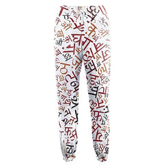 Cartoon Print Bandage Graphic Drawstring Haren Pants Sexy Wide Leg Elastic Waist Pants Leggings