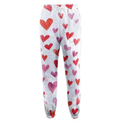 Cartoon Print Bandage Graphic Drawstring Haren Pants Sexy Wide Leg Elastic Waist Pants Leggings